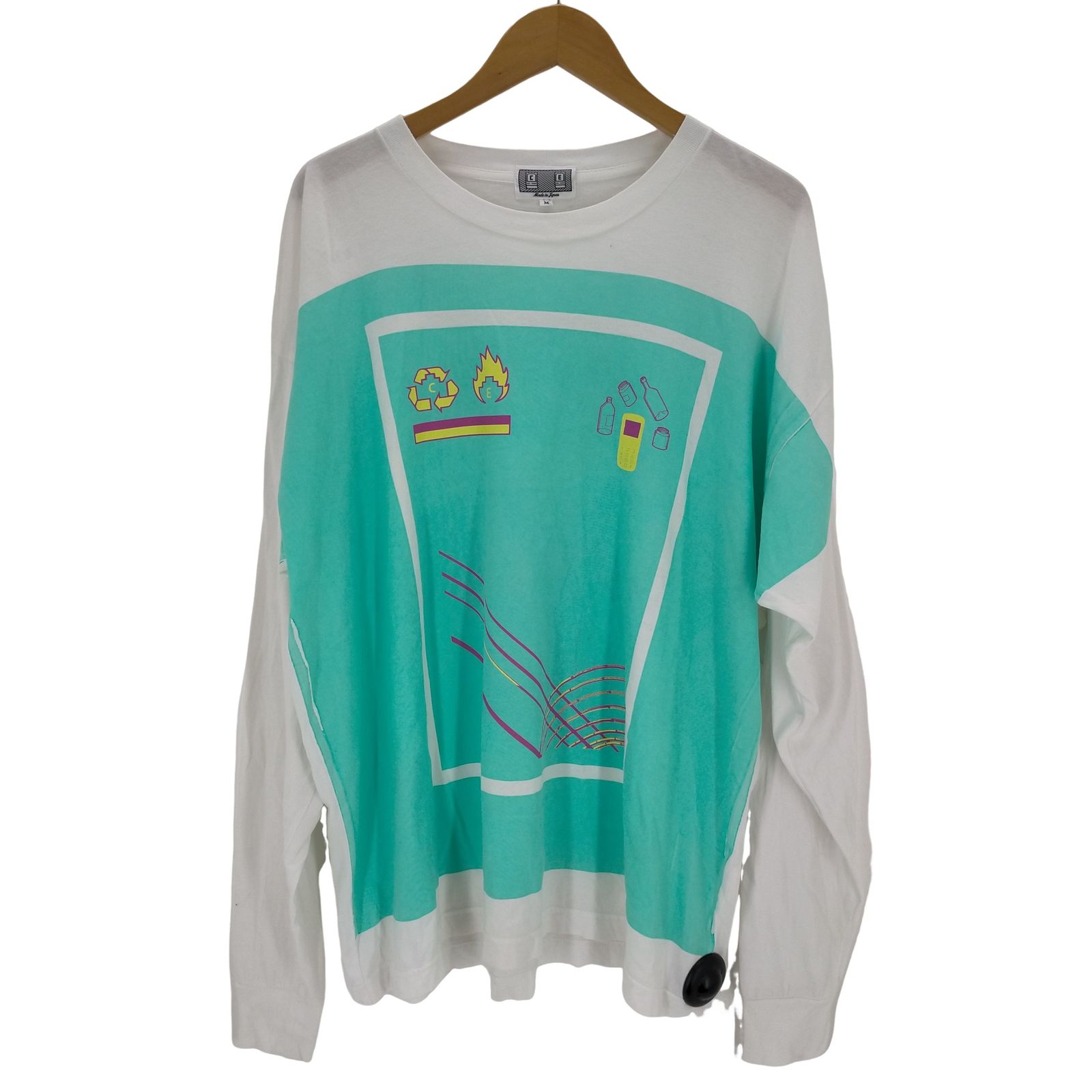 シーイー C.E POTLATCH LIMITED プリントクルーネックロングTシャツ 