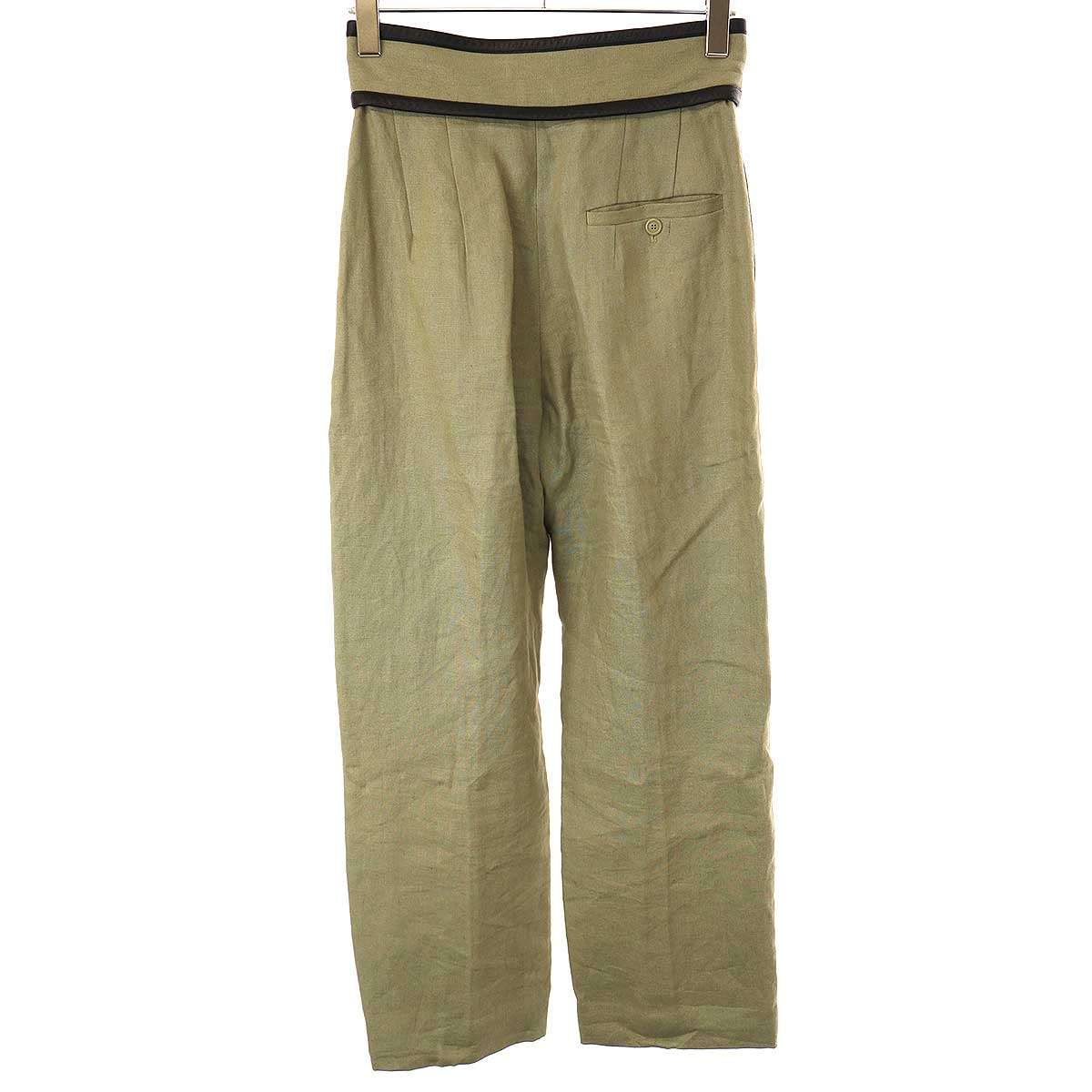 Salvatore Ferragamoオレンジベージュスラックス38 ガンチーニ  