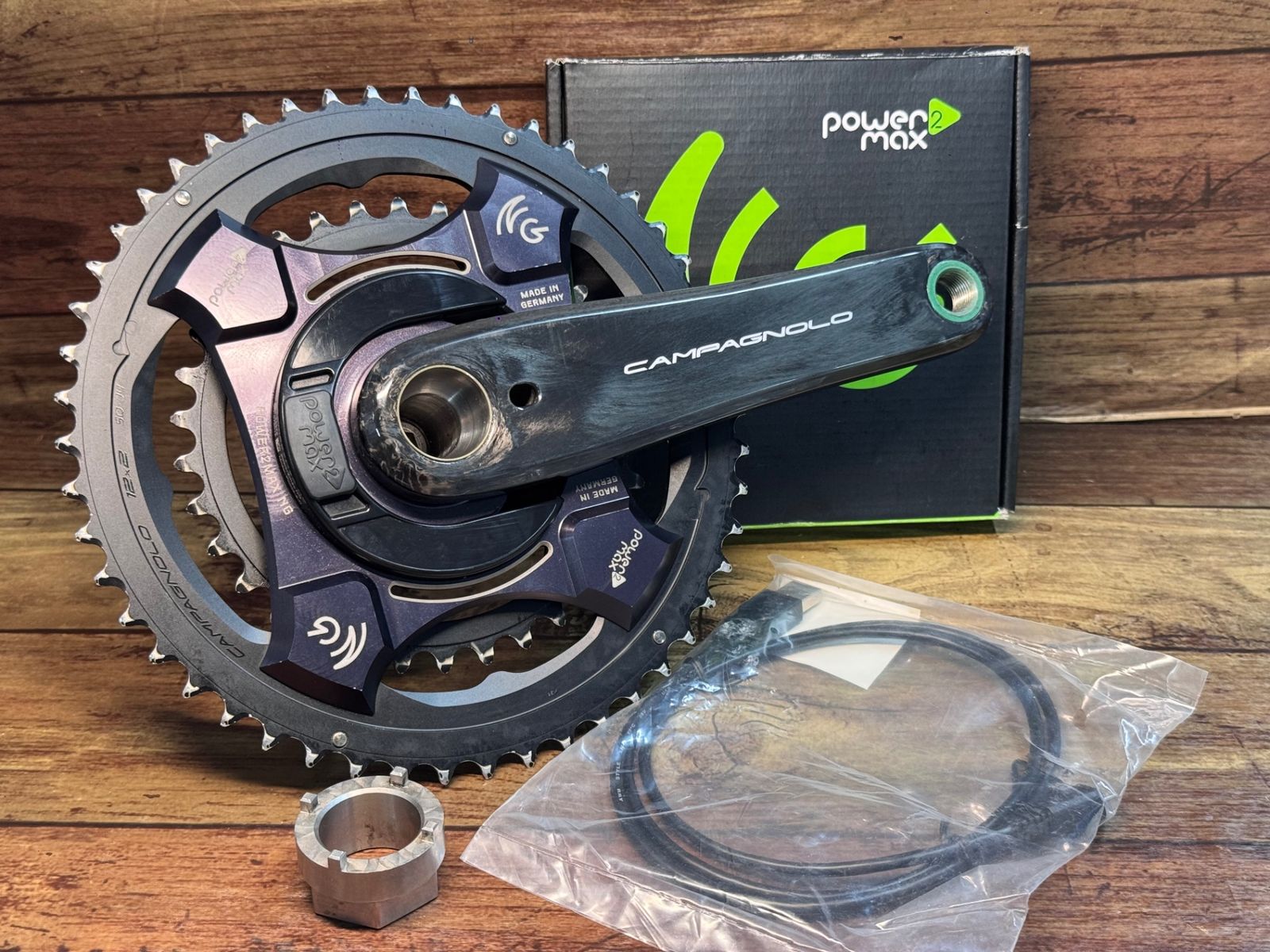 IP254 カンパニョーロ CAMPAGNOLO POWER2MAX NG クランクセット パワーメーター付き 170mm 50/34T 12S 起動確認済