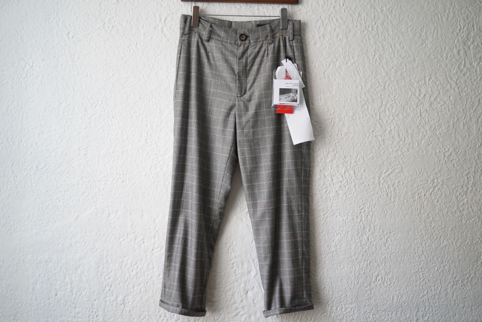 20SS SEP05 Piacenza Super150's Wool チェックスラックスパンツ