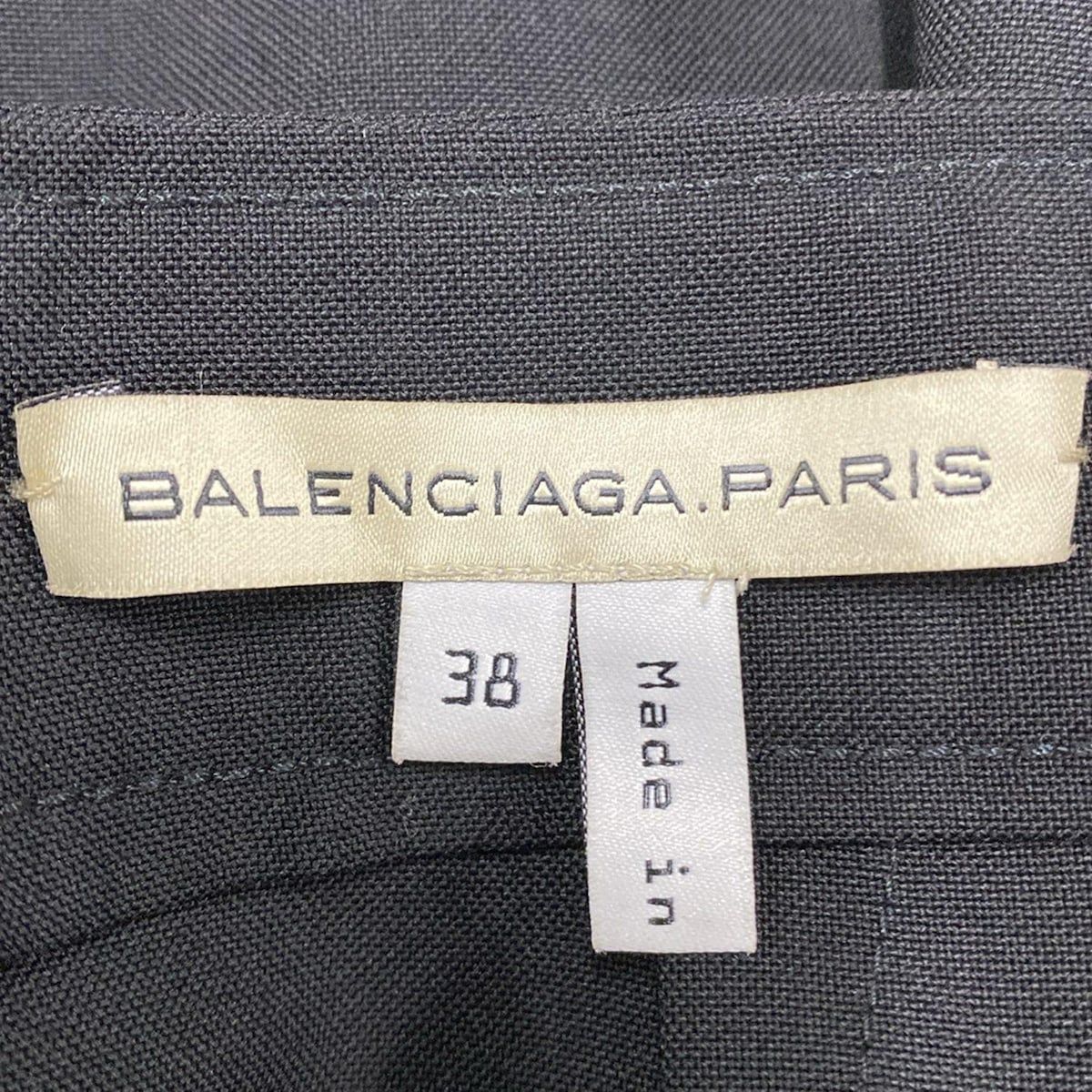BALENCIAGA バレンシアガ スカート サイズ38 M レディース - 117428 TF700 黒 ひざ丈 プリーツ SIROKUMA-CORPORATION_COM