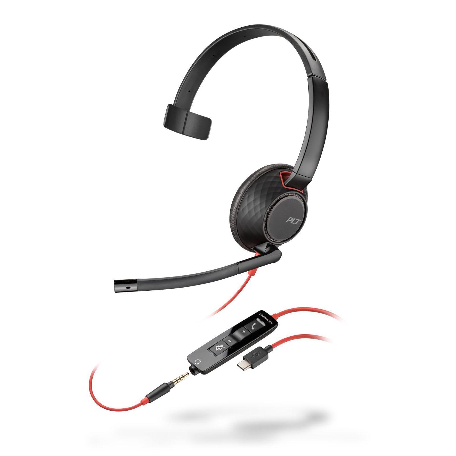 Chrome Web会議用 mac イヤホン windows マイク 2年間メーカー 軽量 旧 マイク付き Plantronics ノイズキャンセリング プラントロニクス 3.5mm接続 - Polycom USB-C ポリコム