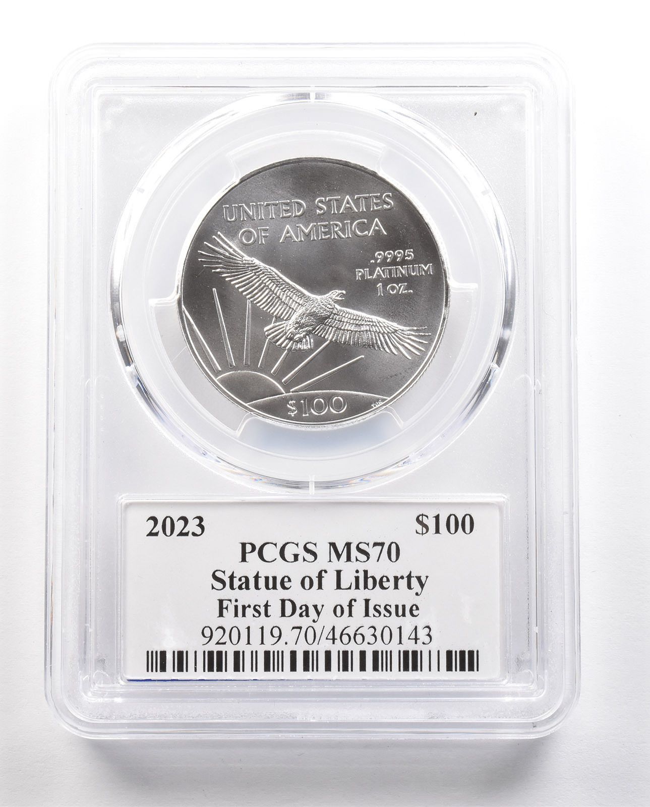 ☆最高鑑定 2016 米国 プラチナ イーグル 100ドル PCGS MS70