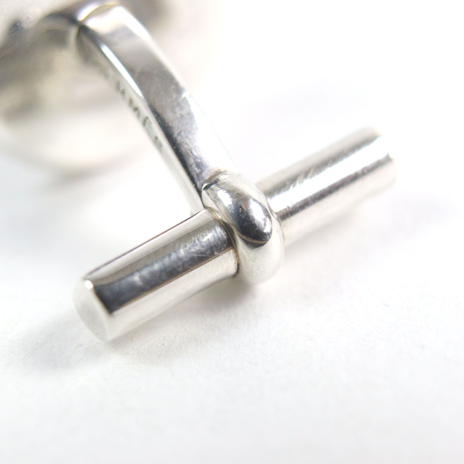 落ち着いたシルバーカラー【HERMES】セリエ カフリンクス