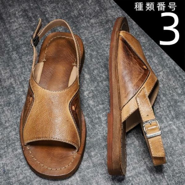 種類3 ブラック|23cm メンズ サンダル 本革 グラディエーターサンダル 2cm クラシック おしゃれ ブラック ダークブラウン ブラウン 柔らかい 蒸れない 夏 サマー おしゃれ 22cm 23cm 27.5cm 28cm
