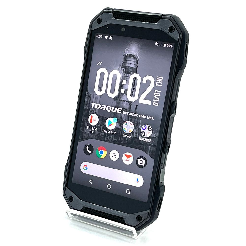 美品 TORQUE G04 KYV46 ブラック au SIMロック解除済み 64GB 白ロム