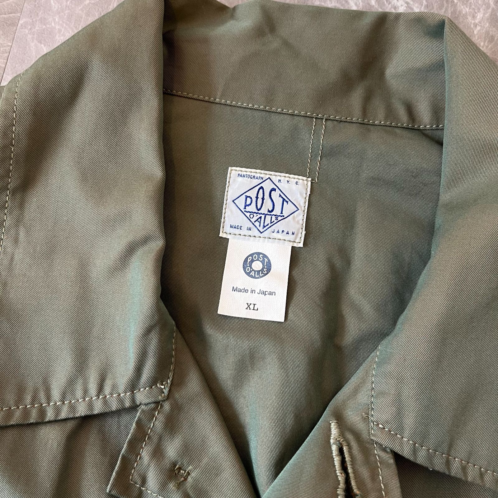 POSTポストオーバーオールズ ファティーグジャケットＬポリタフタ パッカリング POST OVERALLS - POSTポストオーバーオールズ ファティーグ