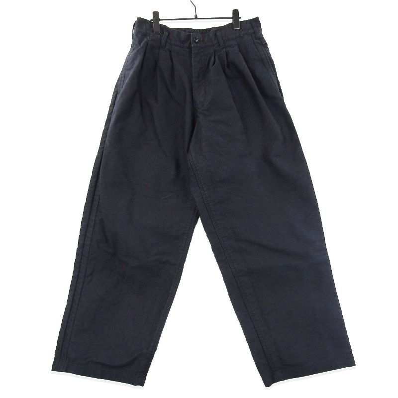 Yohji Yamamoto pour homme ヨウジヤマモトプールオム タックパンツ HE-P61-041 DECK JACKET CORD SIDE STRIPE PANTS 紺 3 37000147