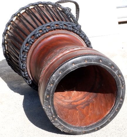 送料無料】マホガニー製ジャンベ（ジェンベ）～ブラウン～☆上級モデル