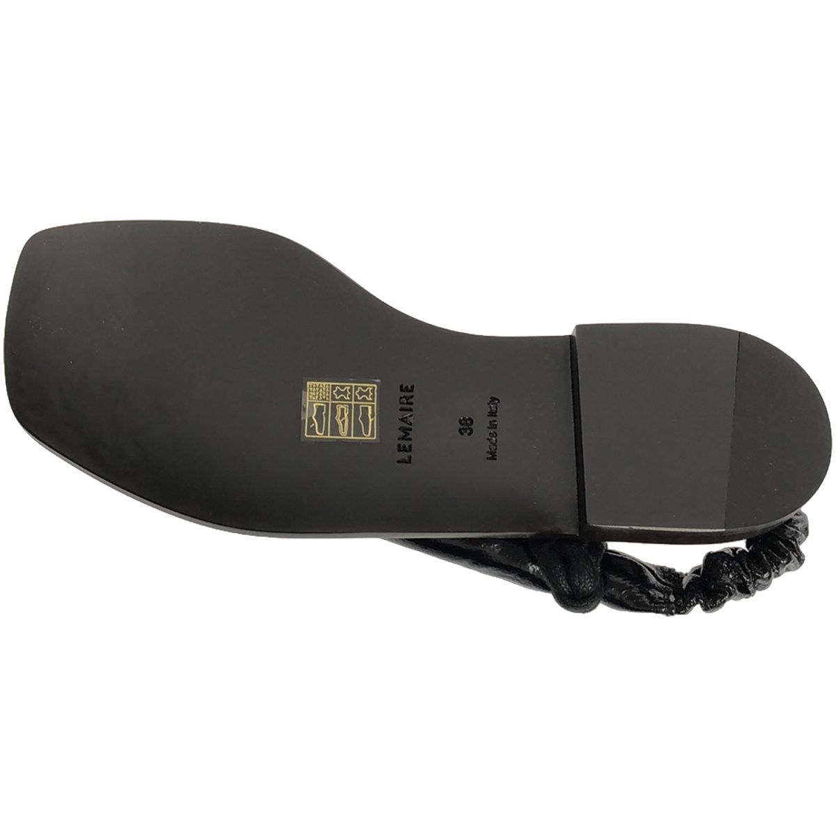 メメル LEMAIRE ルメール Cloth Sandals レザーサンダル ブラック 39