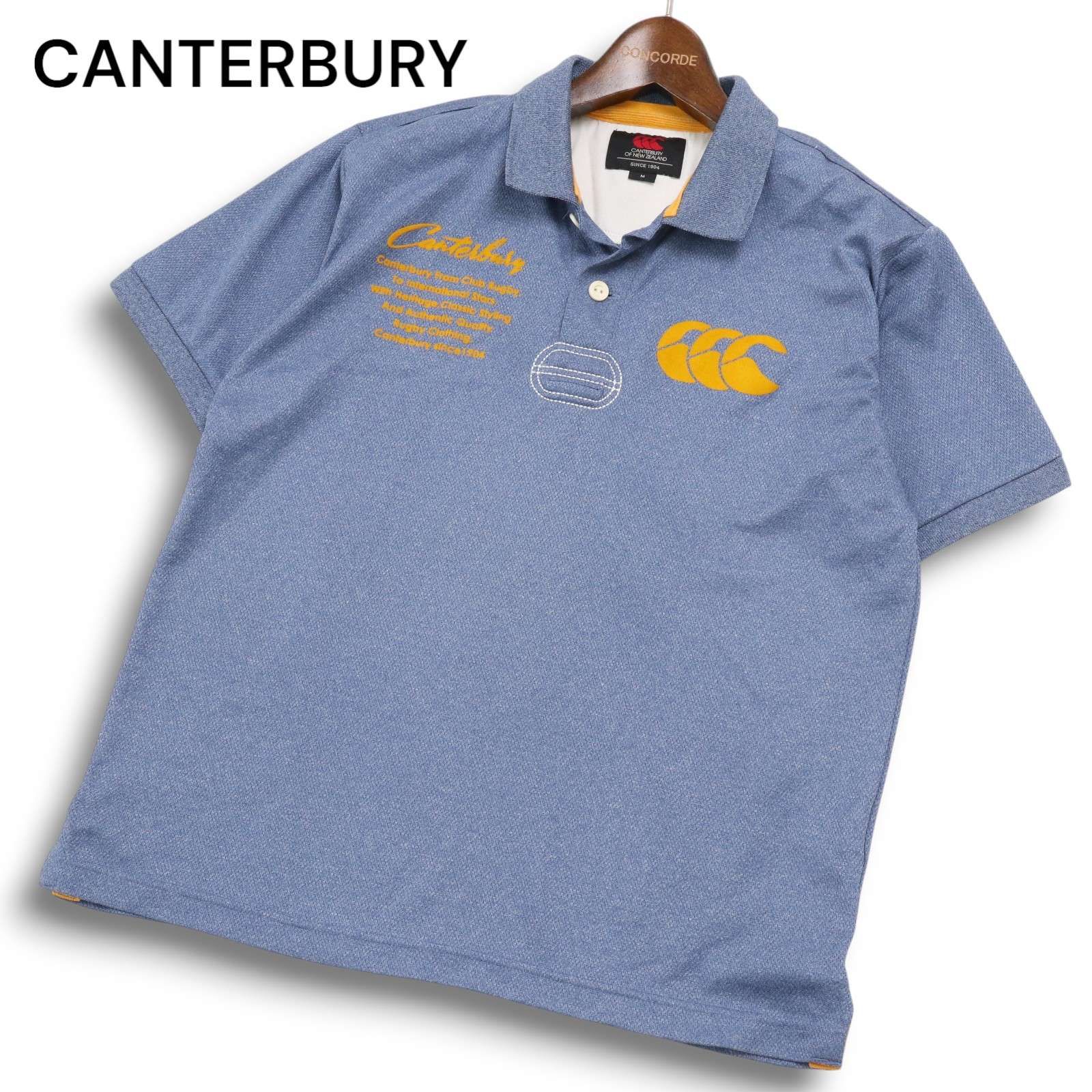 90's カンタベリー オールブラックス NZ 半袖ラガーシャツ 白x黒L