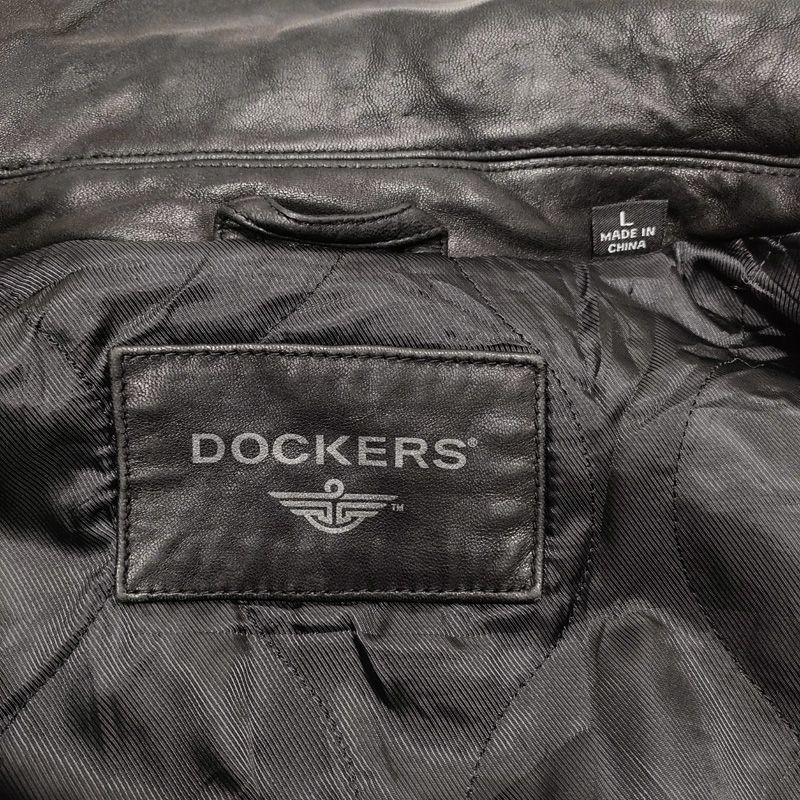 DOCKERS ドッカーズ レザージャケット 裏地キルティング ジップ