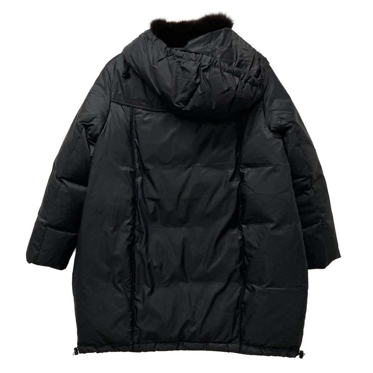 最終価格 Lanvin en bleu ランバンオンブルー　フリルダウンコートS 最終価格 Lanvin en bleu ランバンオンブルー フリルダウン