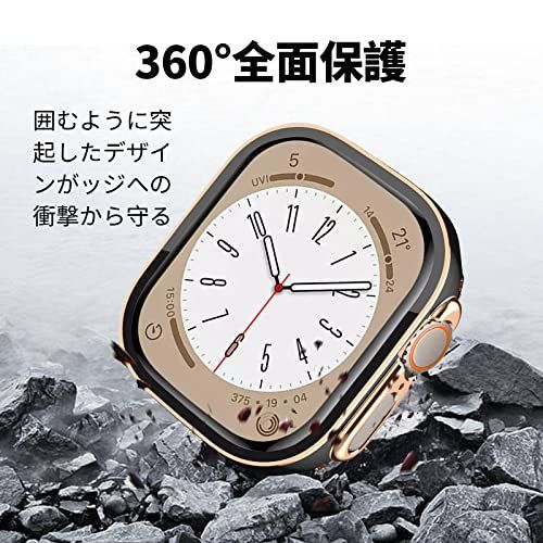 送料無料】 49mm_White/Gold 2pack 【2枚】YUGYUG Apple Watch ケース