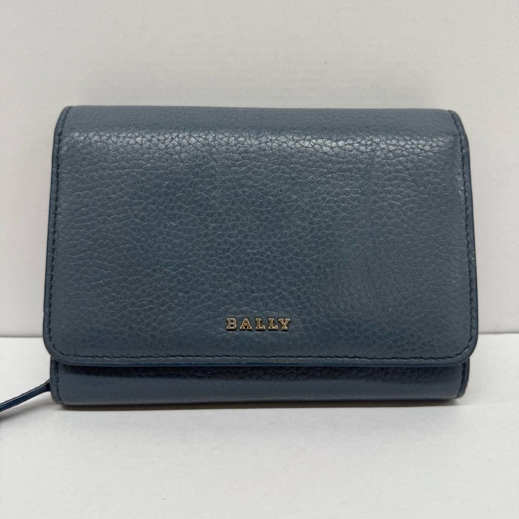 BALLY 二つ折り財布 カードケース 2点セット ブルー系 くすみ