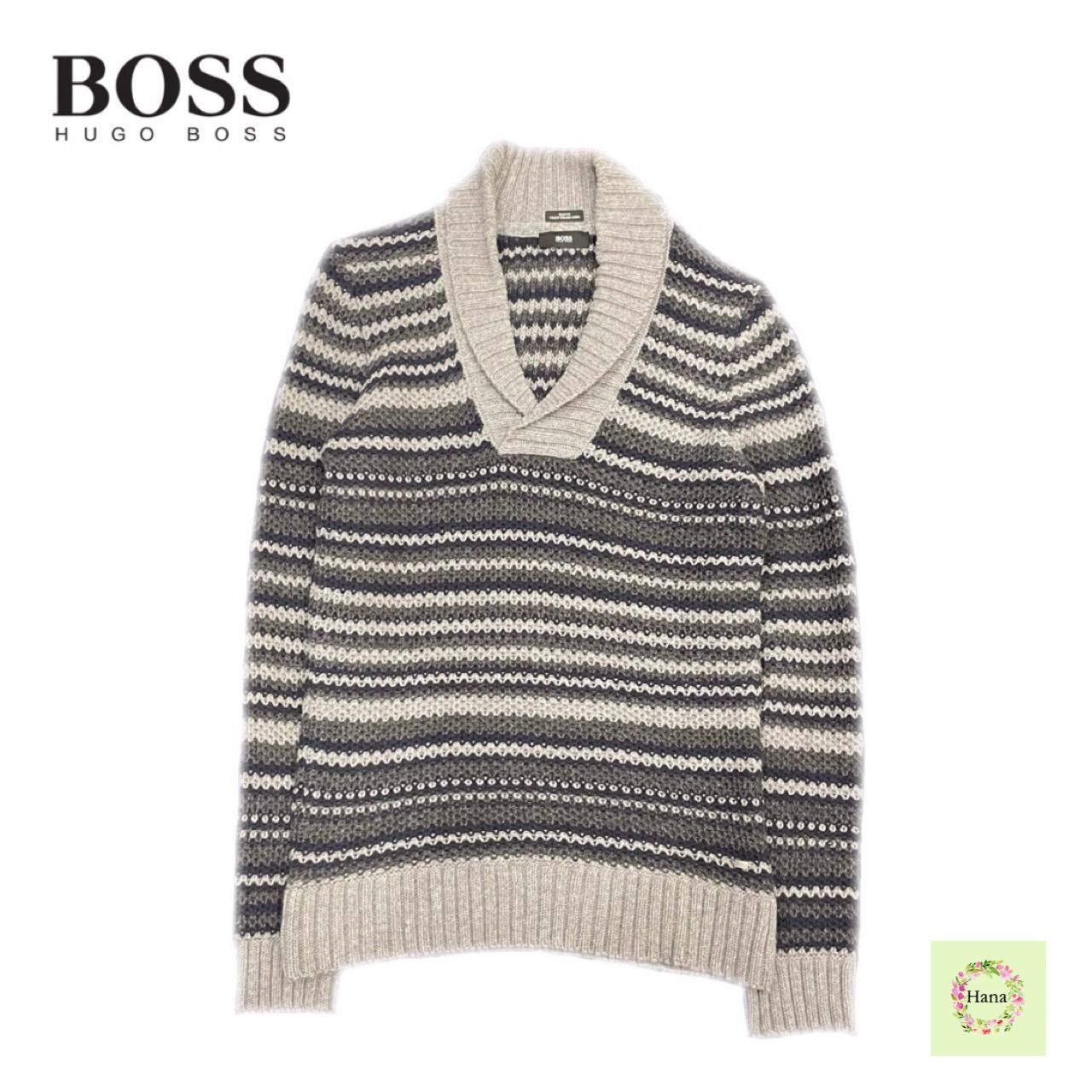 限定 クーポン10% 【美品】 HUGOBOSS ヒューゴボス ボーダー ニット