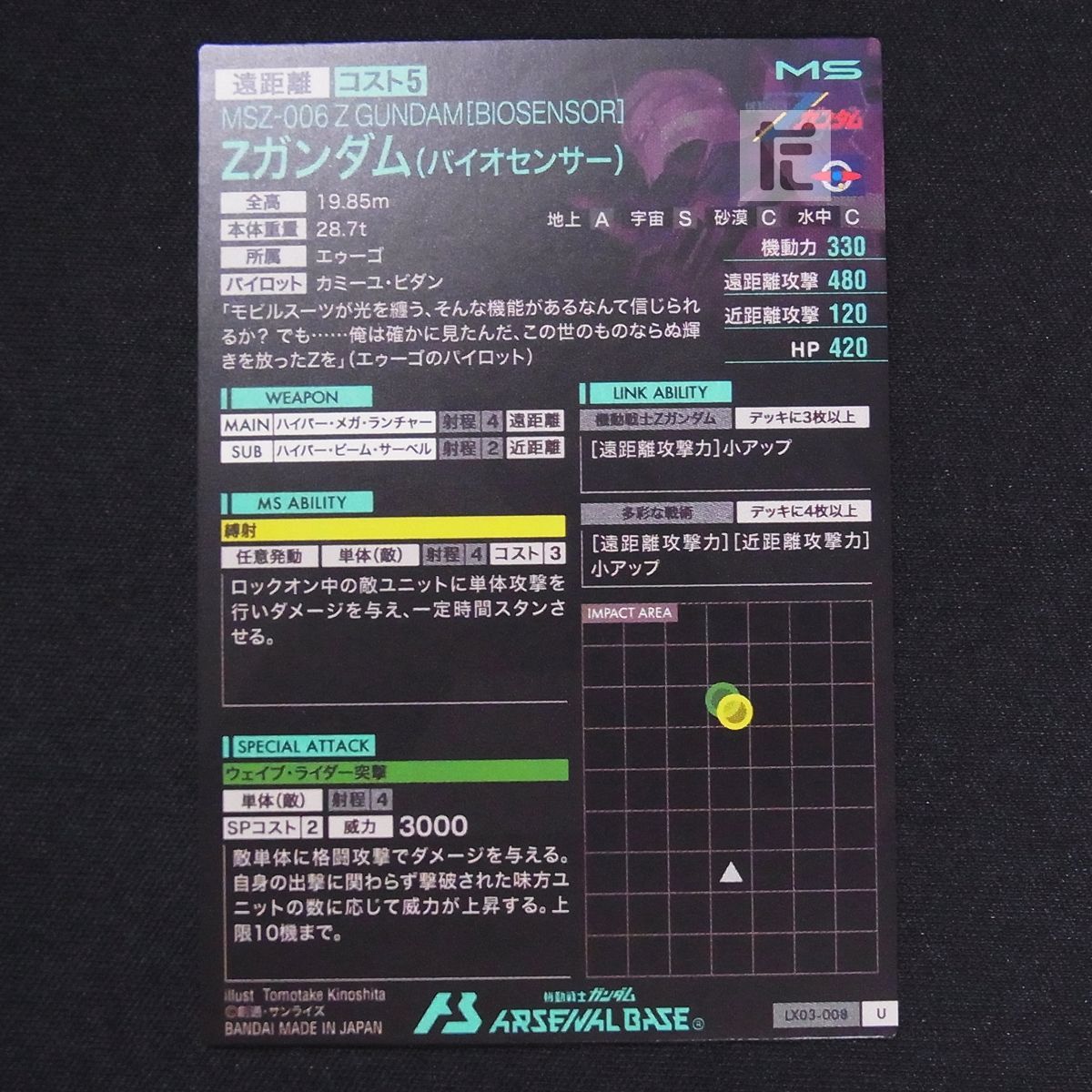 Zガンダム(バイオセンサー) U LX03-008 / TA09963