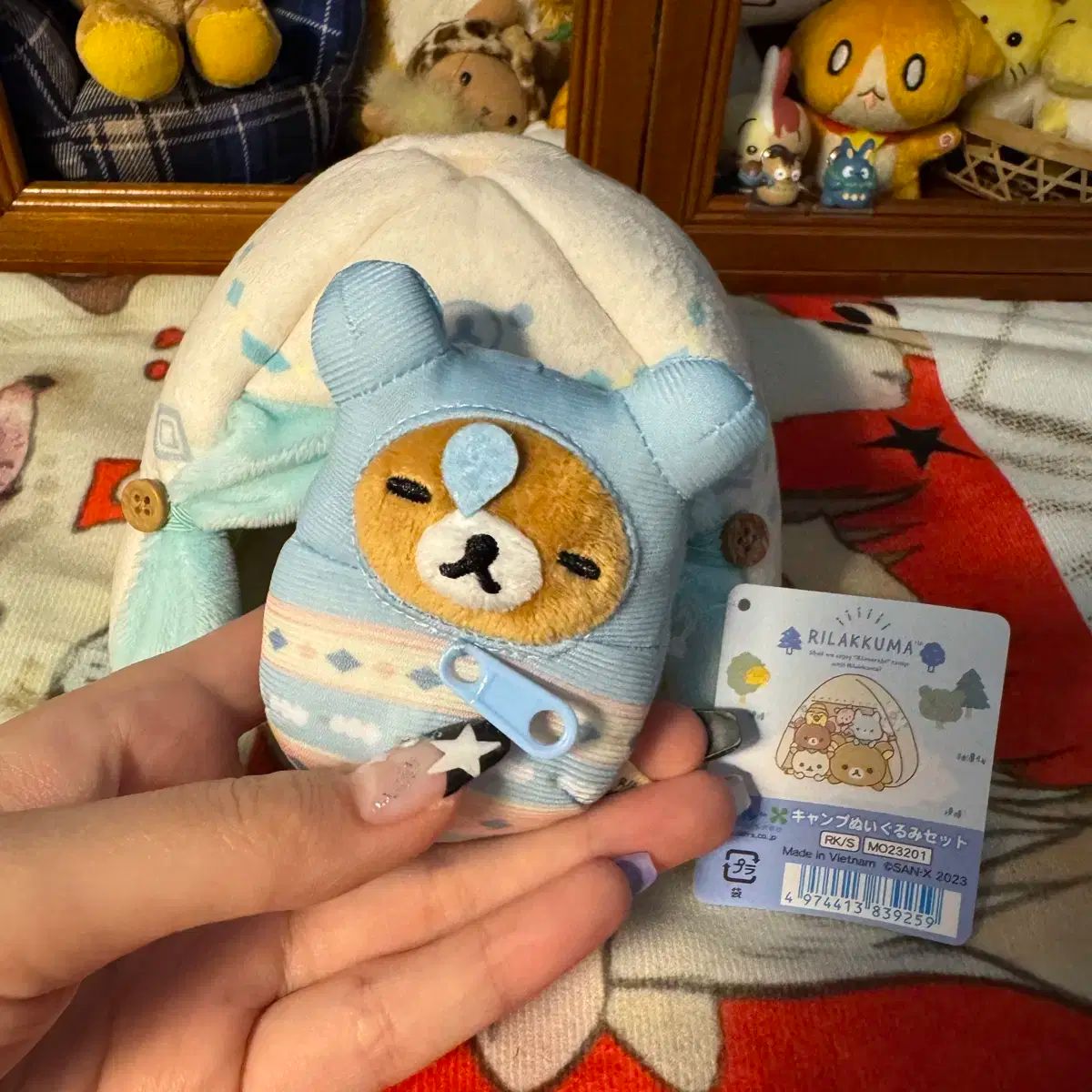 リラックマ 寝袋 テント ぬいぐるみ