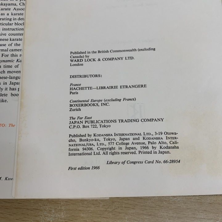 大人気,正規品 01)【1点限り!】Dynamic Karate/Masatoshi Nakayama/中山正敏/講談社/空手/洋書/A