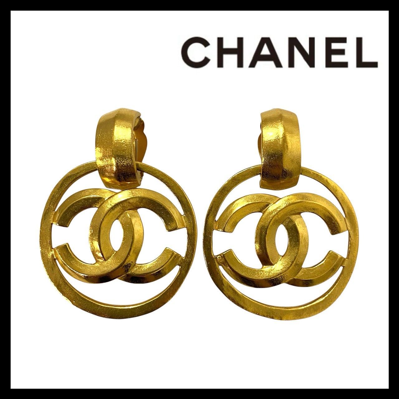 SU CHANEL ココマーク イヤリング 96 P ゴールド|金カラー ラウンド サークル ヴィンテージ シャネル SU-178