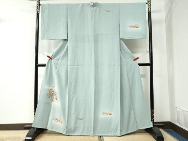 平和屋着物○訪問着 人物風景文 暈し染め 金彩 正絹 逸品 CAAW8679yc