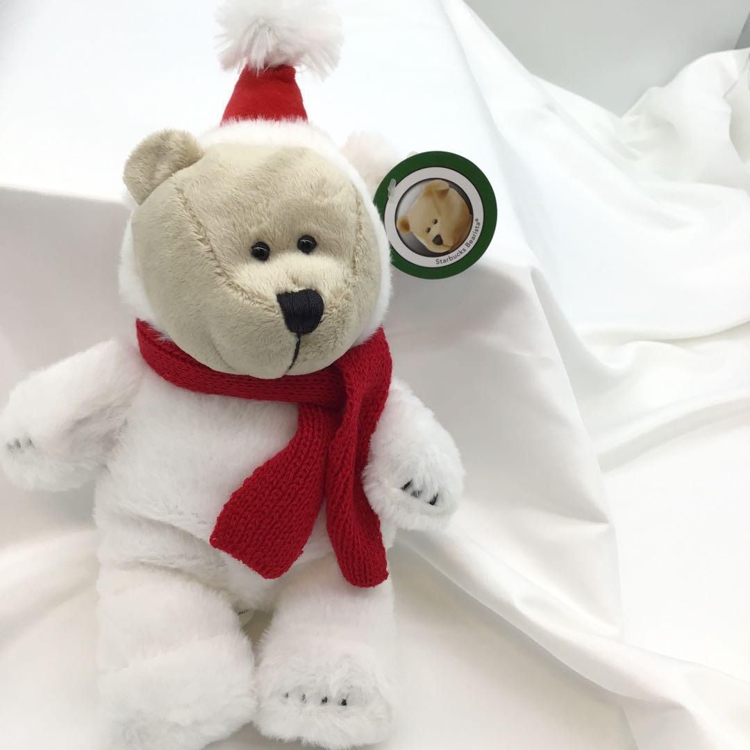 【美品タグ付き】Starbucks ベアリスタぬいぐるみ　サンタクロース　スタバ タグ付 starbucks ベアリスタボーイ クマ サンタ ぬいぐるみ マフラー