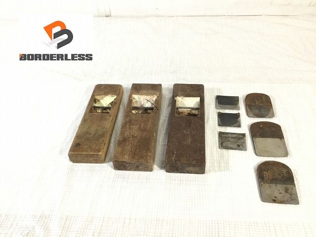 3個セット 源蒼龍 寸八 百錬無双 磯辺 寸六 相州 刀屋 桜人作 寸八 鉋 平鉋 平かんな 平カンナ 大工道具 木材加工 107359
