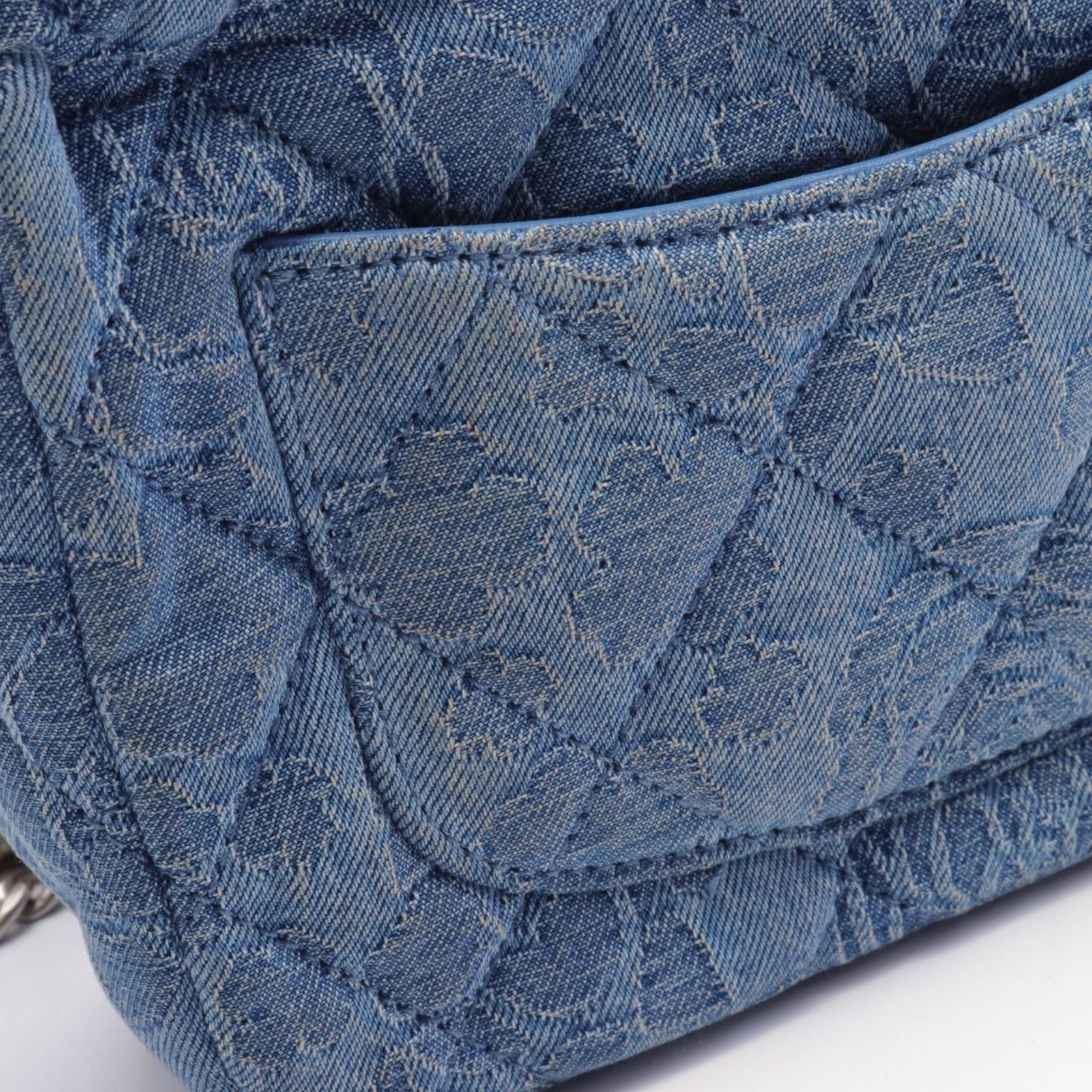 シャネル CHANEL ショルダーバッグ マトラッセ カメリア AS3829 デニム