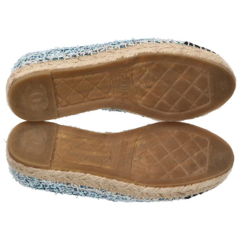 シャネル G34546 エスパドリーユツイードココマークスニーカー