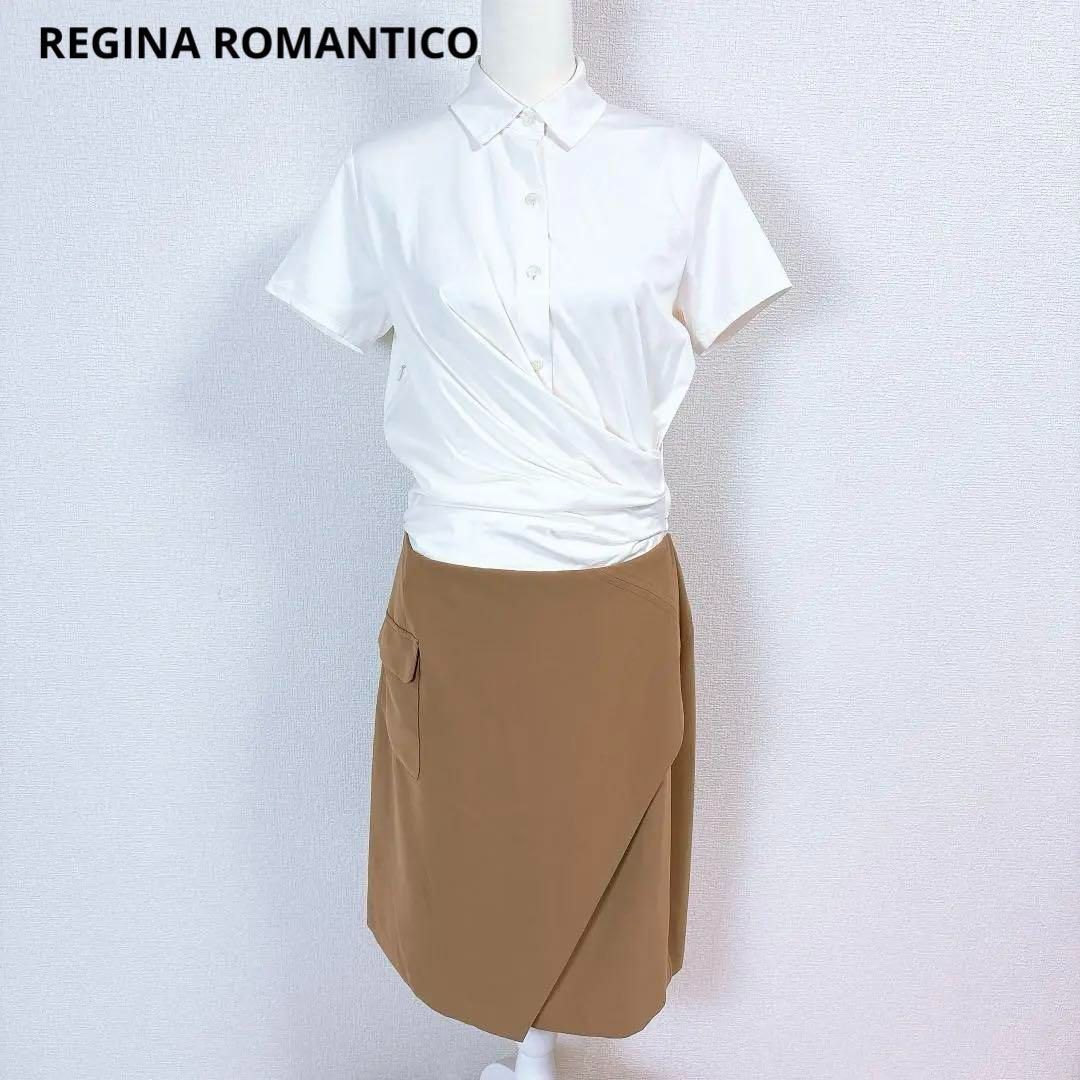 レジィーナロマンティコ 半袖切替シャツワンピース