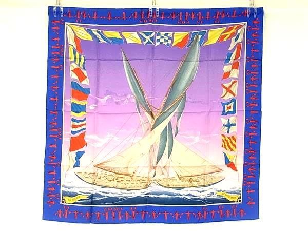 よし HERMES エルメス スカーフ カレ90 Tuiga”ヨットシルク よし 様専用HERMES エルメス スカーフ カレ90 Tuiga”ヨット
