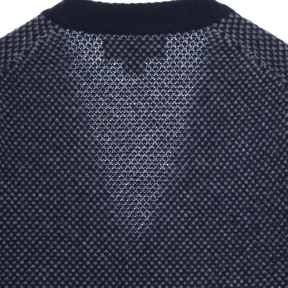専用！ ブルックスブラザーズ カーディガン バーズアイ　ラムウール100% 紺 BROOKS BROTHERS (ブルックス ブラザーズ) バーズアイ ウール