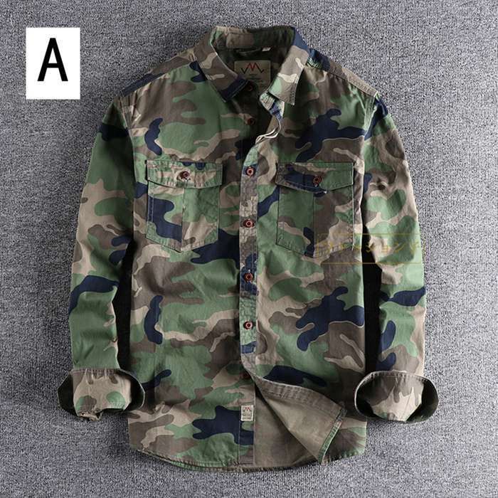 Bristol 迷彩柄 長袖シャツ Mサイズ Amazon.co.jp: シャツ ブラウス 迷彩柄 軍緑色 カモフラージュ
