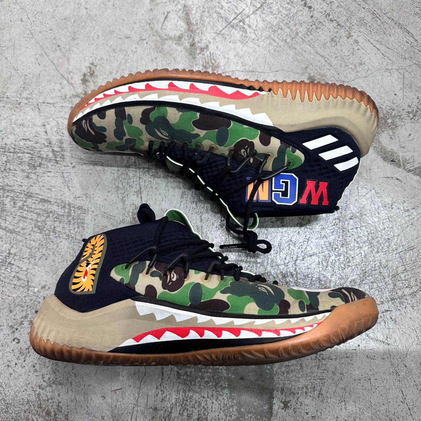シューズ(男性用) A BATHING APE ADIDAS DAME 4 PACK GREEN A BATHING APE × ADIDAS DAME 4 