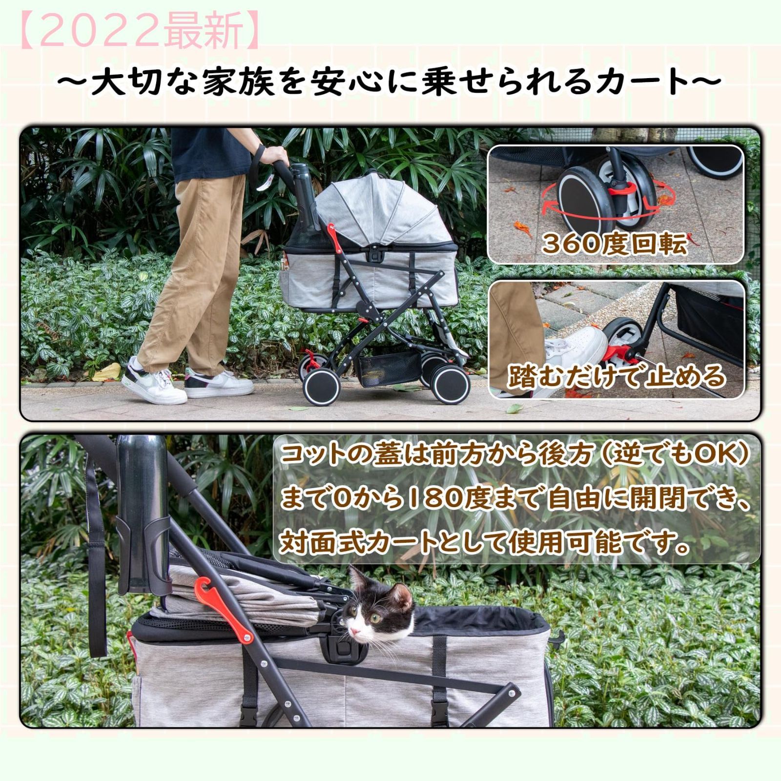 数量限定】(レッド) 耐荷重20Kg 散歩 介護 多頭 中型犬 小型 ペットバ