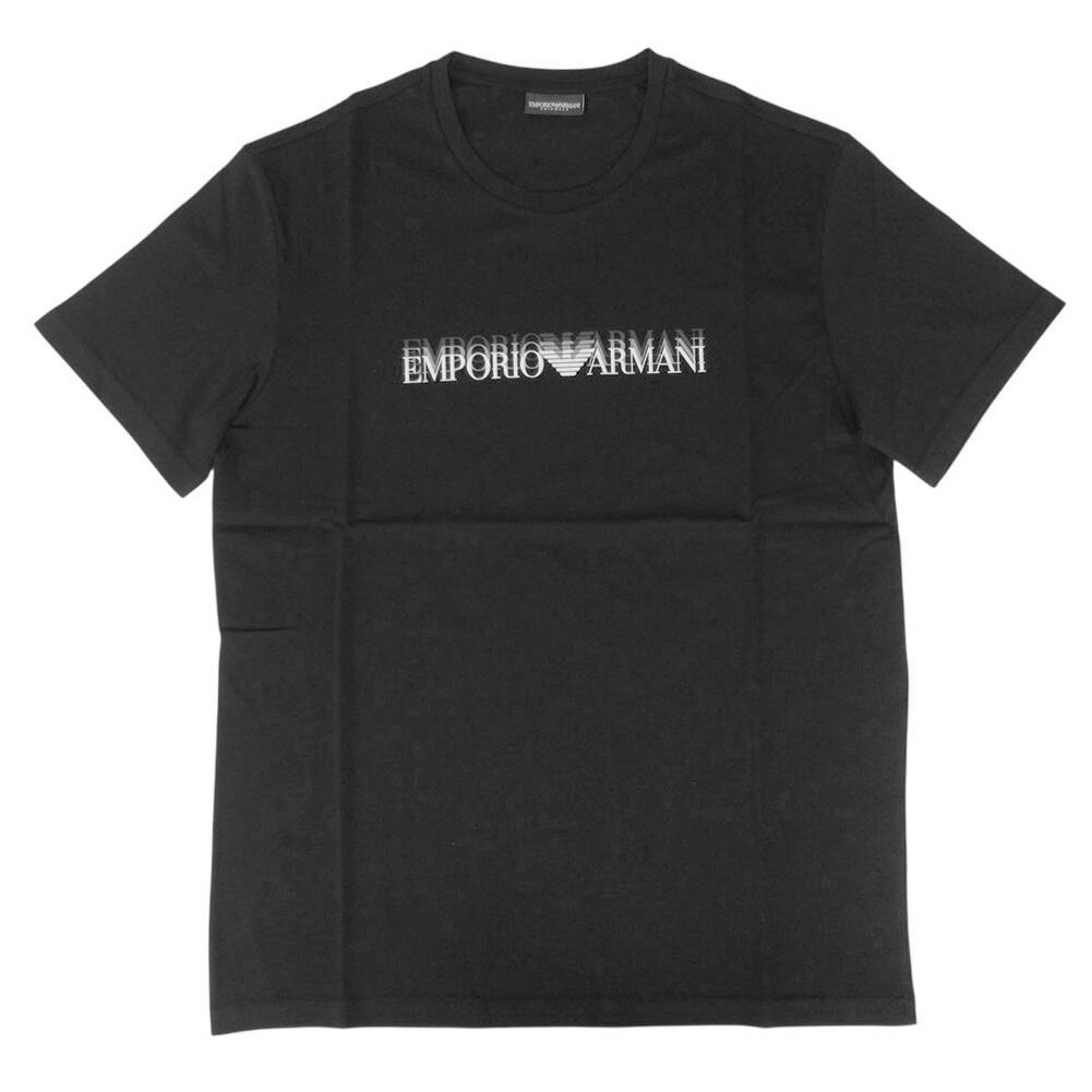 【国内発送】EMPORIO ARMANI 立体 ロゴ クルーネック Tシャツ 人気のブランドロゴ】EMPORIO ARMANI 立体 ロゴ クルーネック T