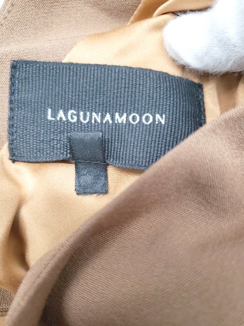 ◇ ◎ LAGUNAMOON ラグナムーン レース バックジップ 長袖 オールインワン サイズM ブラウン レディース P  【1403180010019】