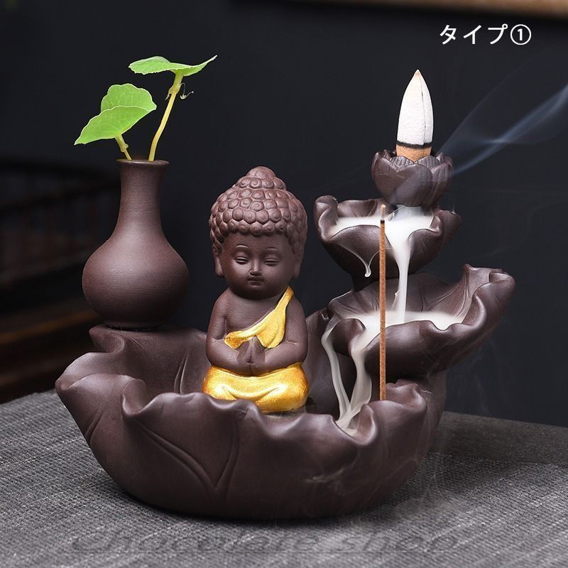 如来 香炉 お香 線香 仏 神 神様 仏像 置物 オブジェ セラミック