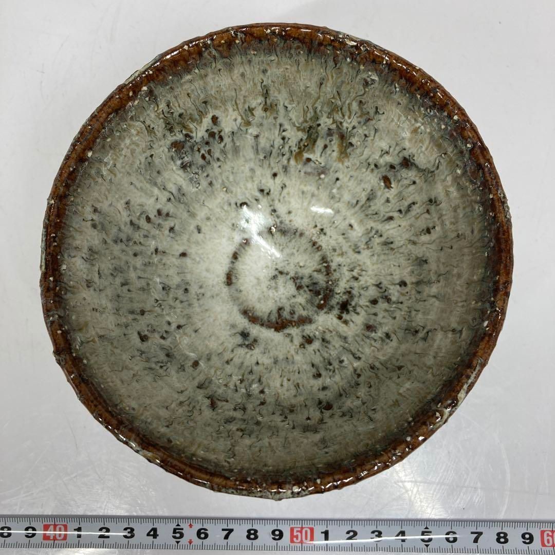 味舌隆司　爪端茶碗　共箱　直径14㎝　東ま5-1119① 味舌隆司 爪端茶碗 共箱 直径14㎝ 東ま5-1119①