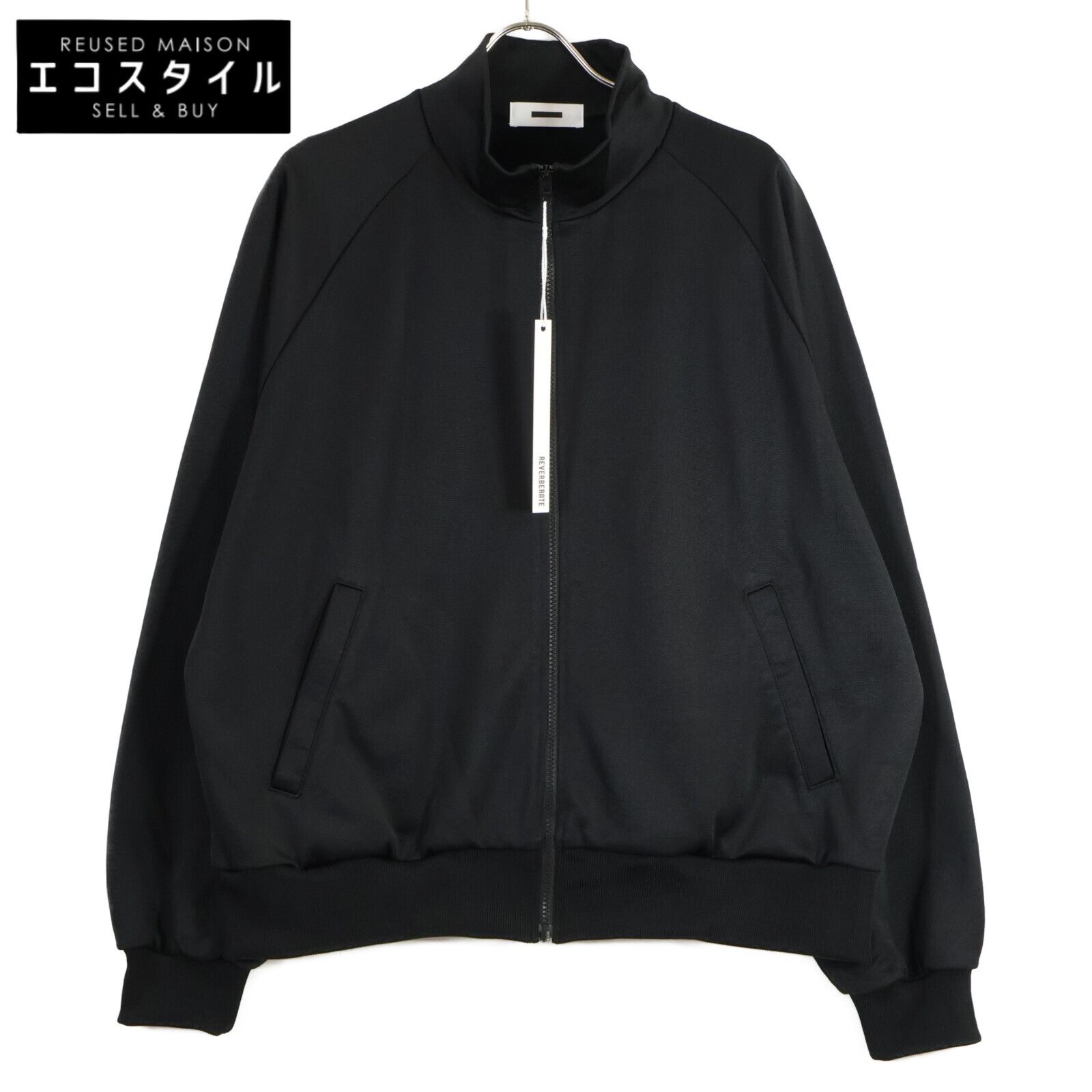 REVERBERATE リバーバレイト 25SS REV-25SS-RB24 ﾌﾞﾗｯｸ ﾎﾟﾘｴｽﾃﾙ×ｺｯﾄﾝ TRACK JACKET 2