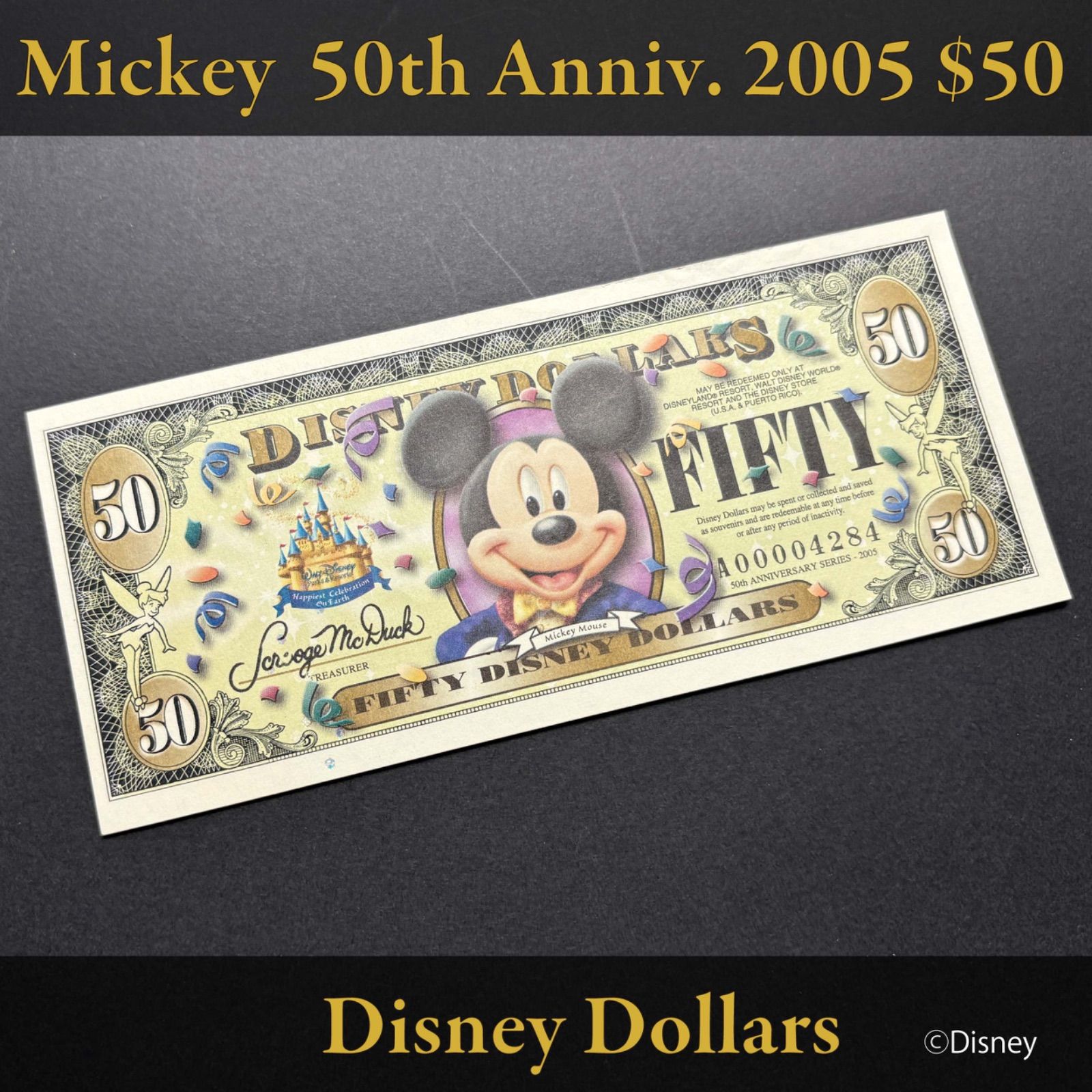 クーポン利用で10%OFF】ディズニーダラー 2005年 50ドル