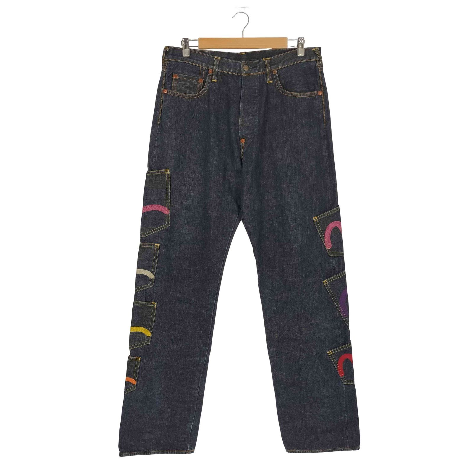 エヴィス メニーポケット 34インチ　超美品‼️ 極希少】EVISU エヴィス ジーンズ メニーポケット 30✖︎34 L