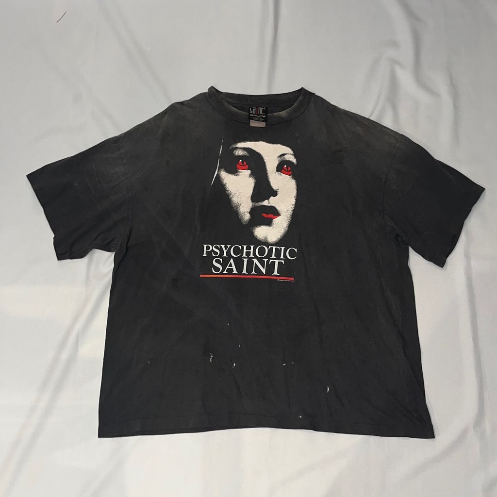 SAINT MICHAEL セントマイケル 25SS S|S TEE PSYCHOTIC SNT Tシャツ グレー系 size XXL 代官山A06