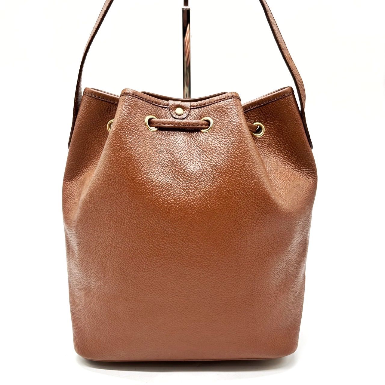 BURBERRY バーバリー ショルダーバッグ 巾着 ライトブラウン ロゴ 