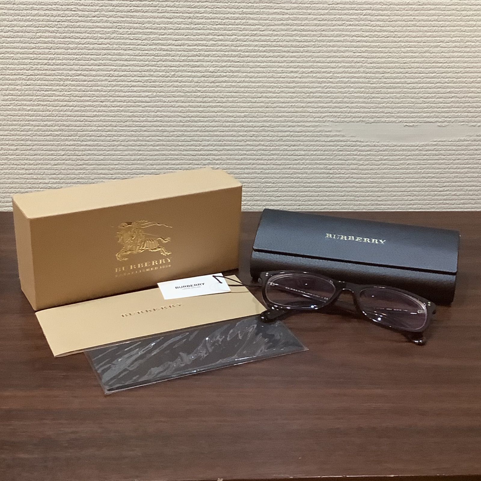 バーバリー BURBERRY ESTABLISHED 1856 べっこう系 眼鏡フレーム