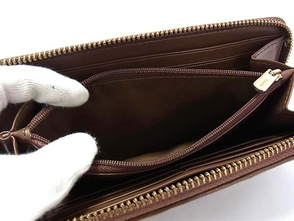 COACH ロゴ入り ブラウン 長財布 COACH コーチ ロゴ入り長財布 ブラウン系 シグチャー COACH パッチ付き