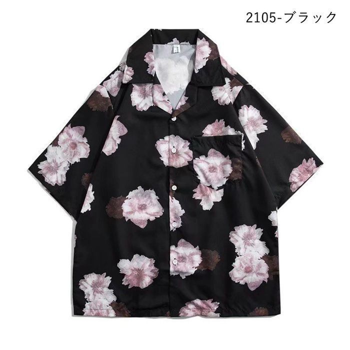 アロハシャツ 即購入OK メンズ 半袖シャツ 開襟シャツ 花柄