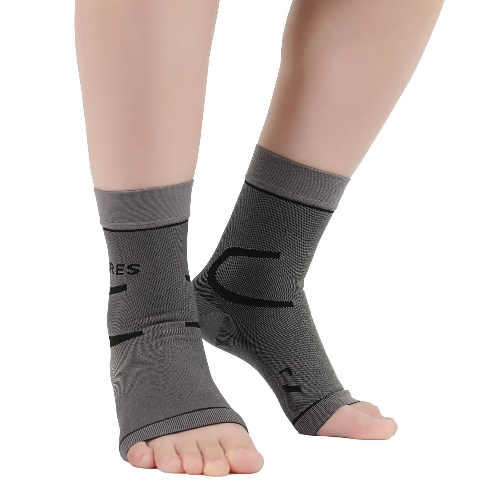 ARES アレス 足底筋膜対策サポーター 【日本企画・台湾医療メーカ生産】 足首 サポータ― 極薄 アンクルスリーブ アーチサポーター １足組[２枚ｘ１] かかとサポーター スポーツ ランナー 土