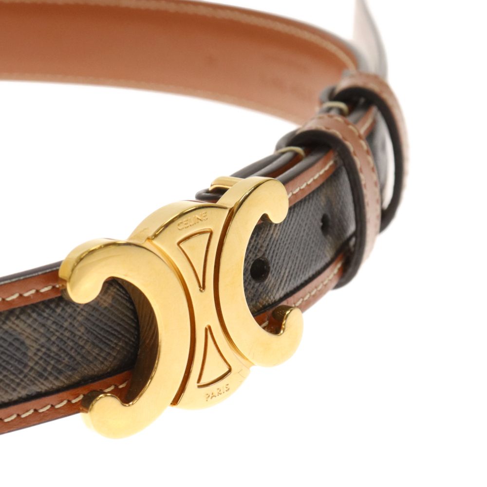 CELINE (セリーヌ) トリオンフ ゴールドバックルショートベルト  