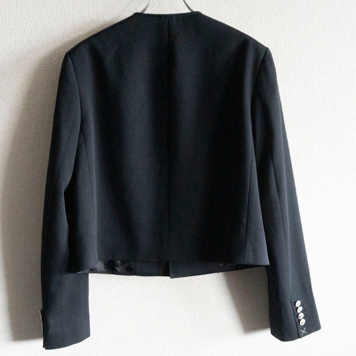 希少美品！NO CROSSING　ウールナポレオンジャケット　Mサイズ　黒 スタンドカラー ナポレオンジャケット 1066 | LINO